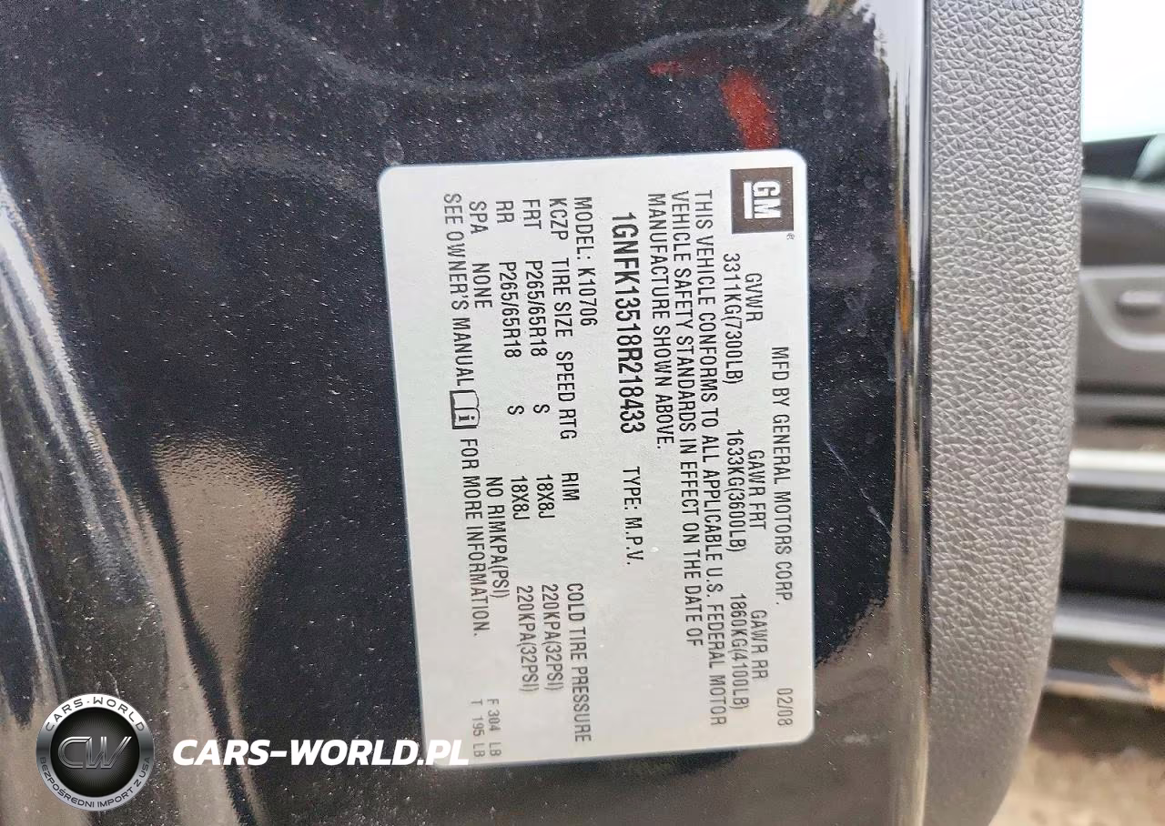 2008 Chevrolet Tahoe K1500 Hybrid VIN:1GNFK13518R218433 - 14