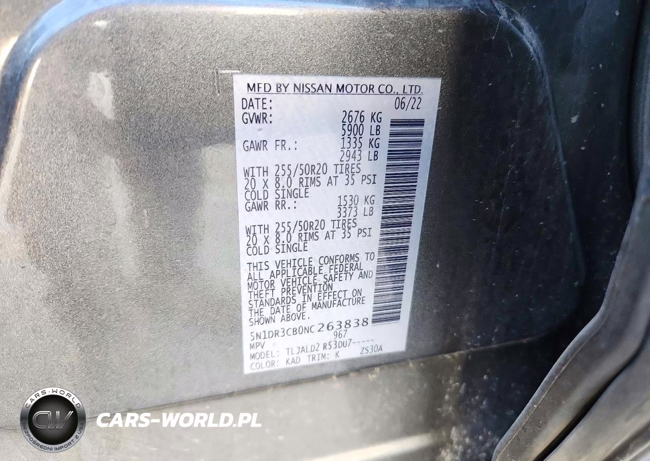 2022 Nissan Pathfinder Sl VIN:5N1DR3CB0NC263838 - 14