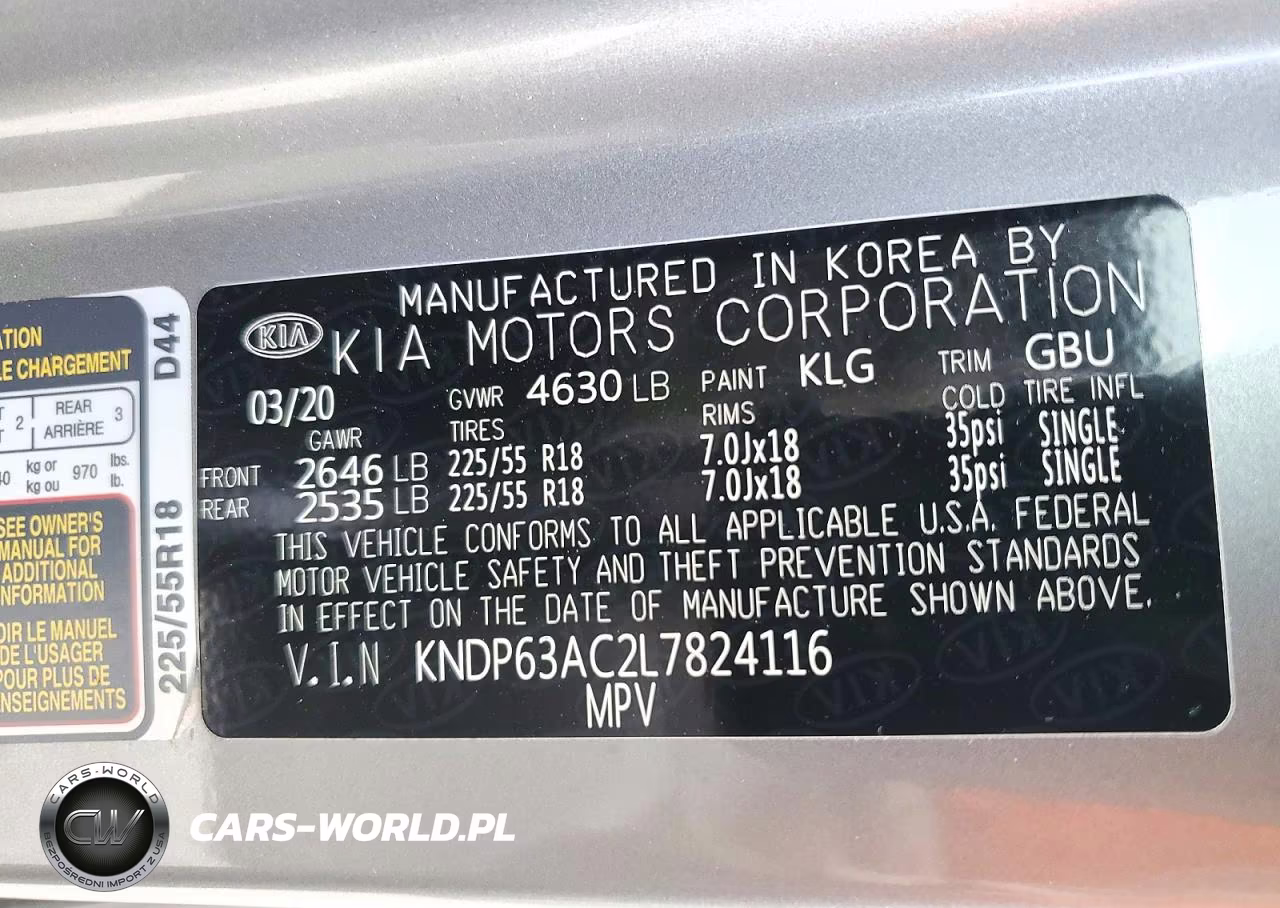 2020 Kia Sportage S VIN:KNDP63AC2L7824116 - 13