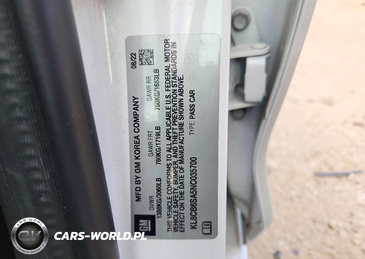 2022 Chevrolet Spark Ls VIN:KL8CB6SA5NC035700 - 13