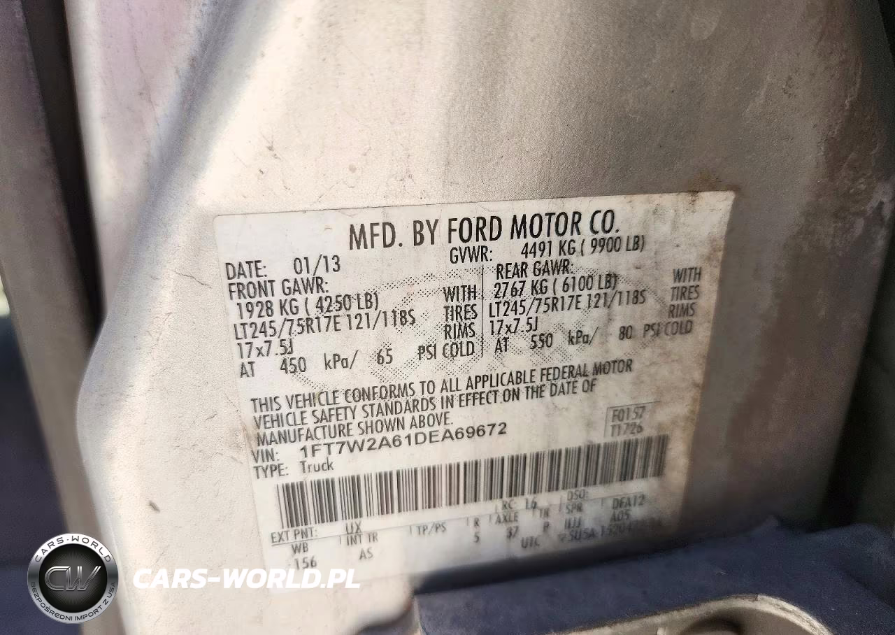 2013 Ford F250 Super Duty VIN:1FT7W2A61DEA69672 - 13