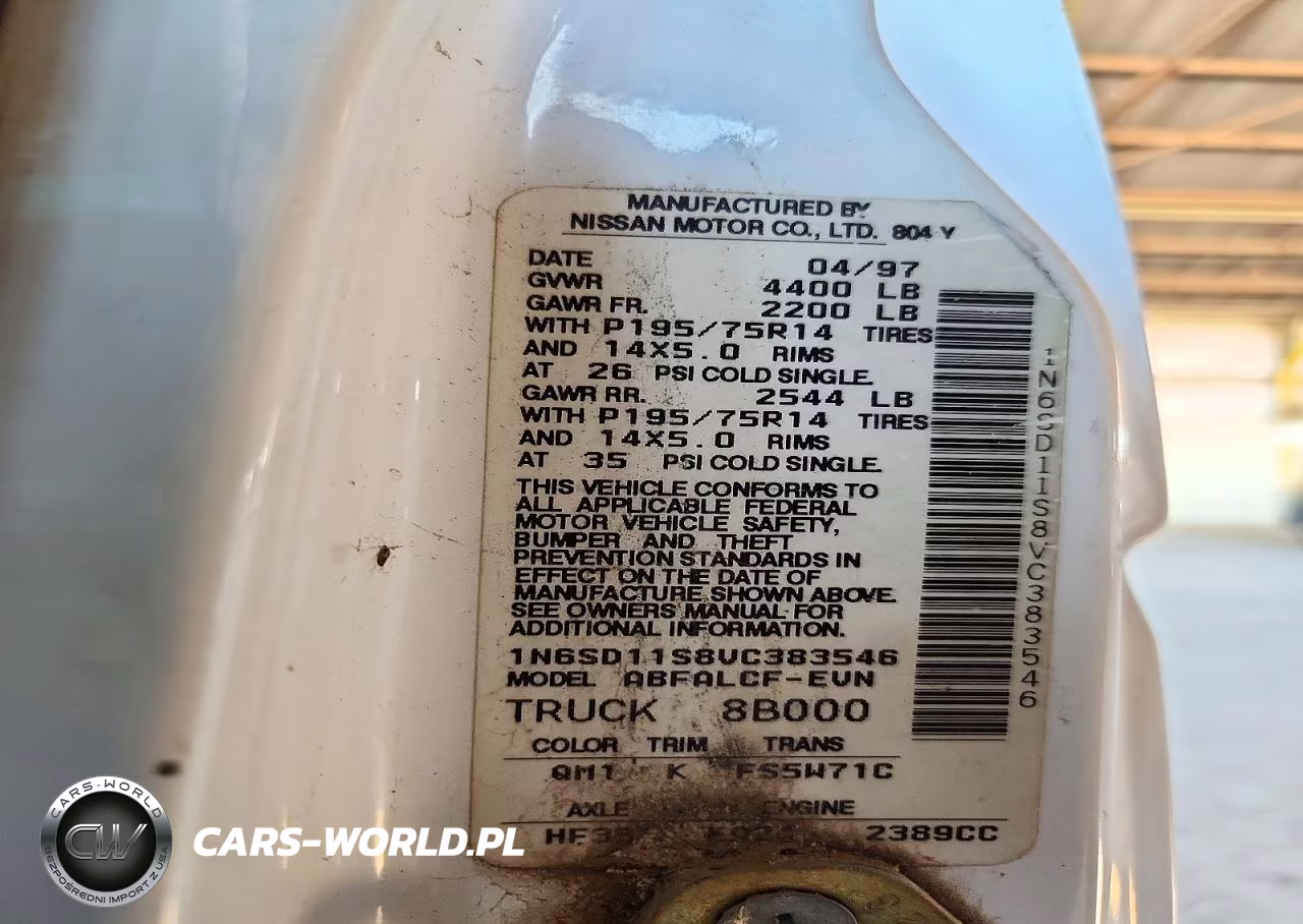1997 Nissan Truck Base VIN:1N6SD11S8VC383546 - 12