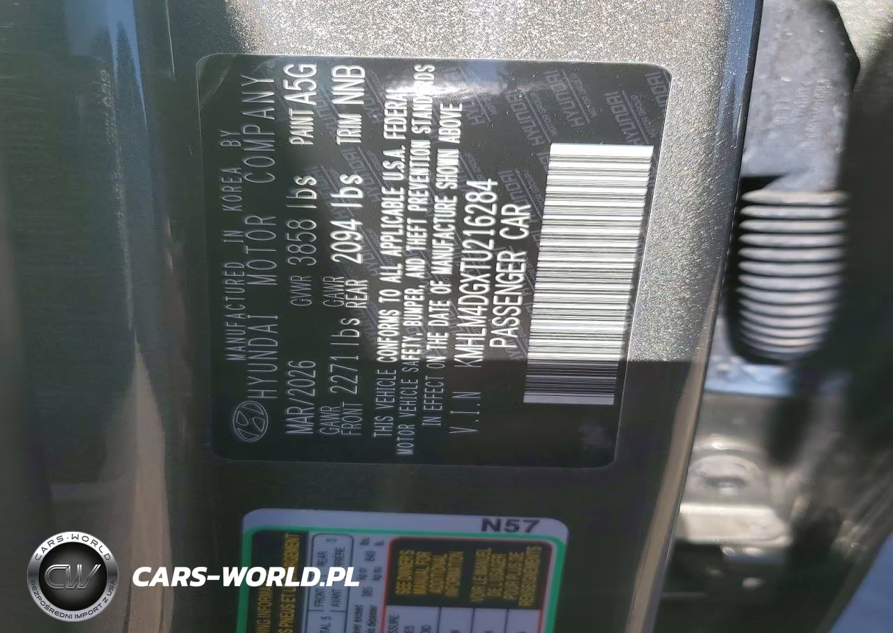 2026 Hyundai Elantra Sel Sport VIN:KMHLM4DGXTU216284 - 12