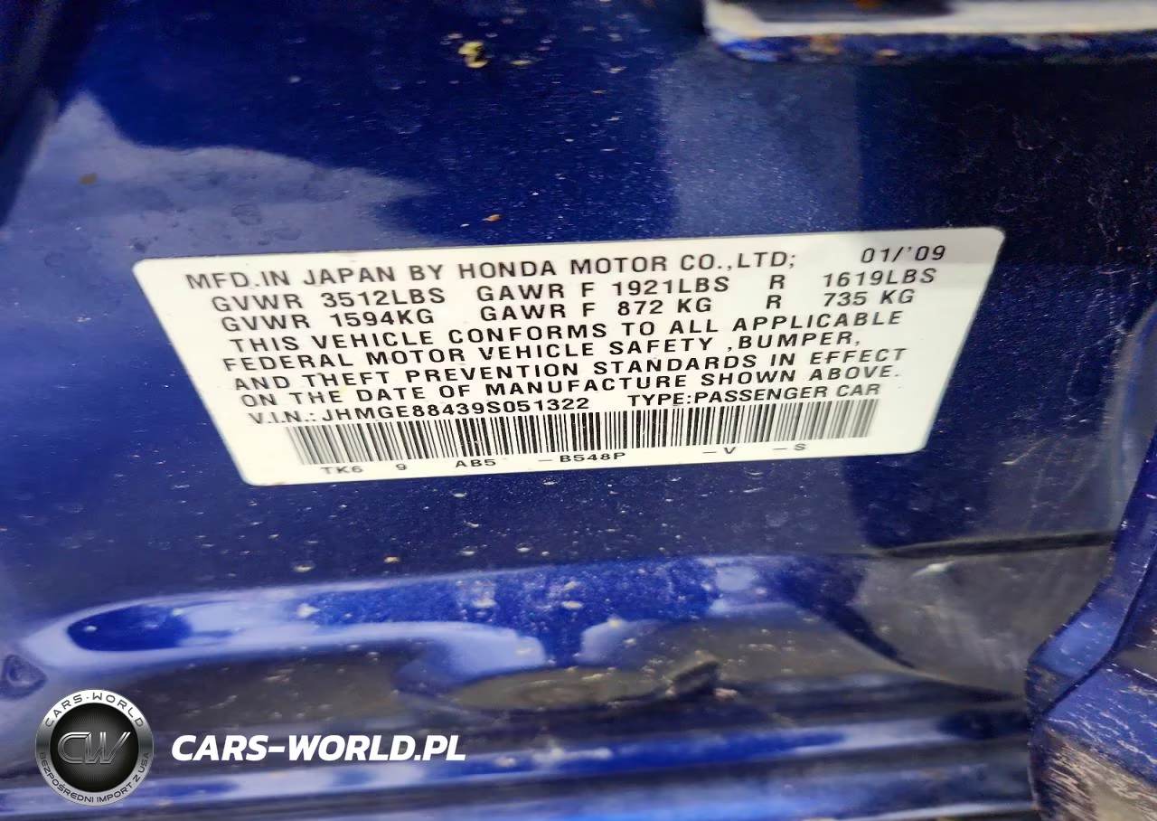 2009 Honda Fit Sport VIN:JHMGE88439S051322 - 13