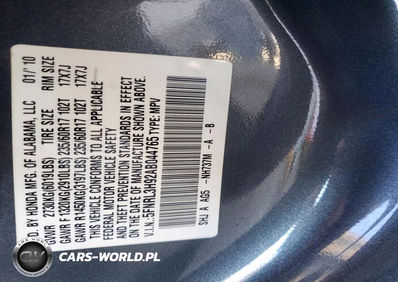 2010 Honda Odyssey Touring VIN:5FNRL3H92AB044765 - 14