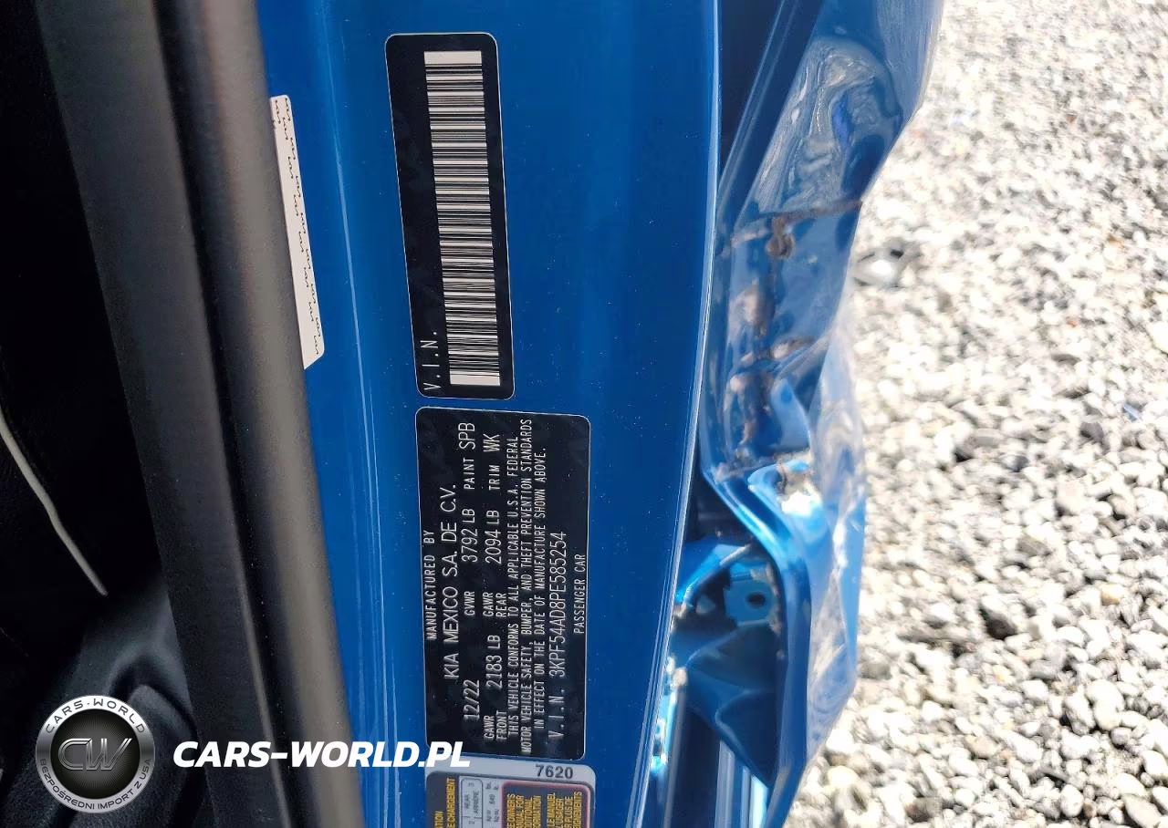 2023 Kia Forte Gt Line VIN:3KPF54AD8PE585254 - 12