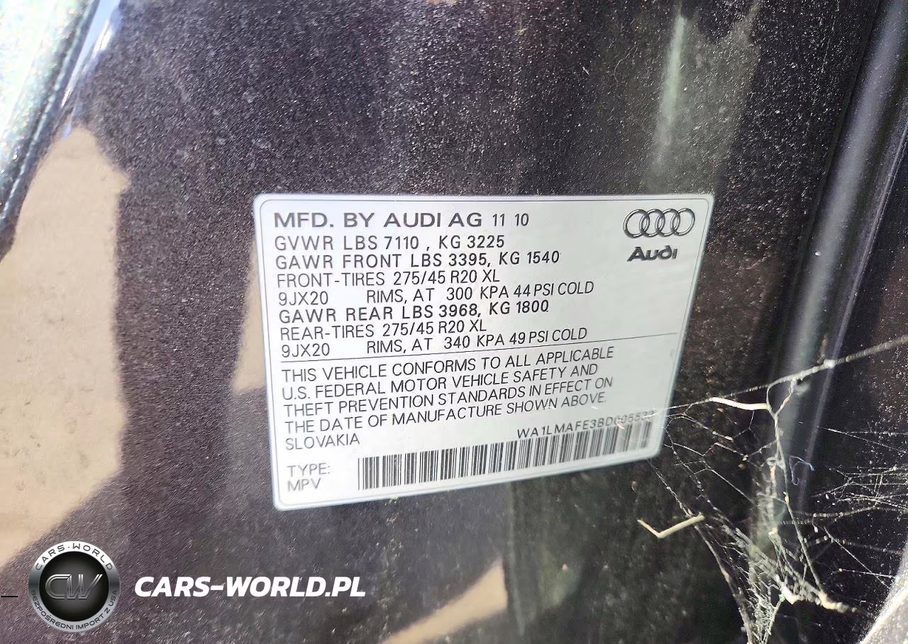 2011 Audi Q7 Premium Plus VIN:WA1LMAFE3BD005533 - 13