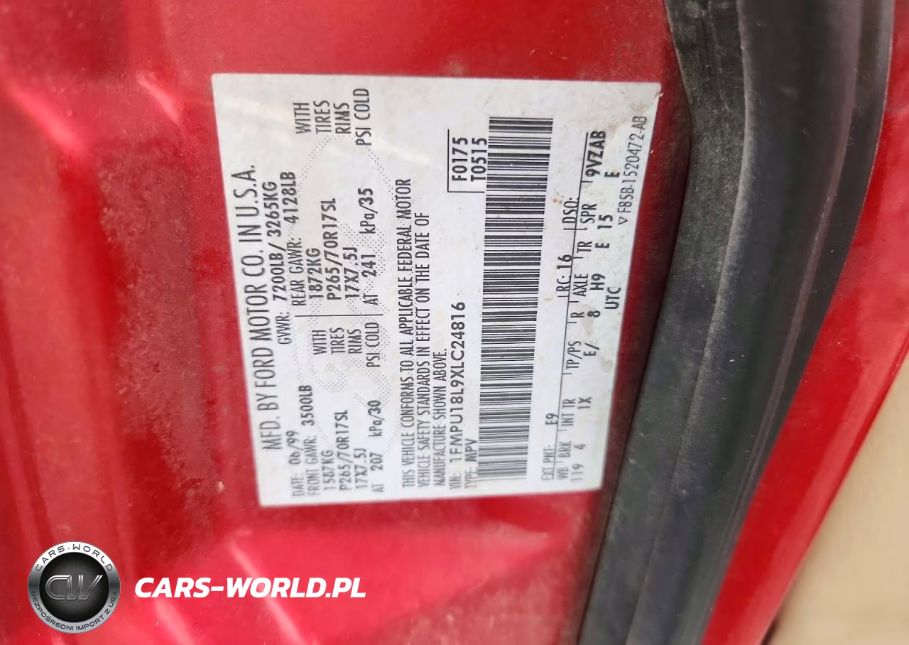 1999 Ford Expedition VIN:1FMPU18L9XLC24816 - 14