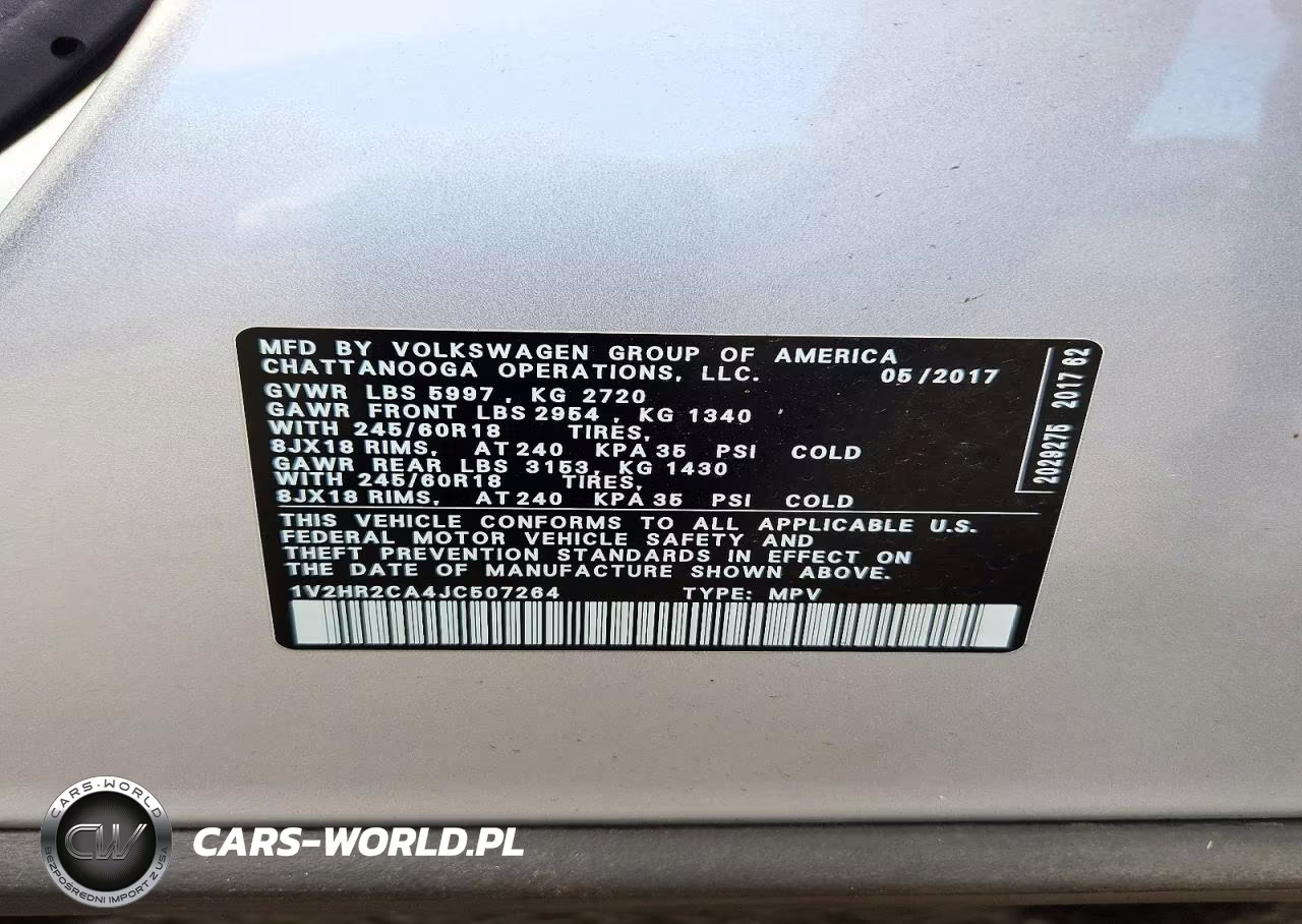 2018 Volkswagen Atlas VIN:1V2HR2CA4JC507264 - 13