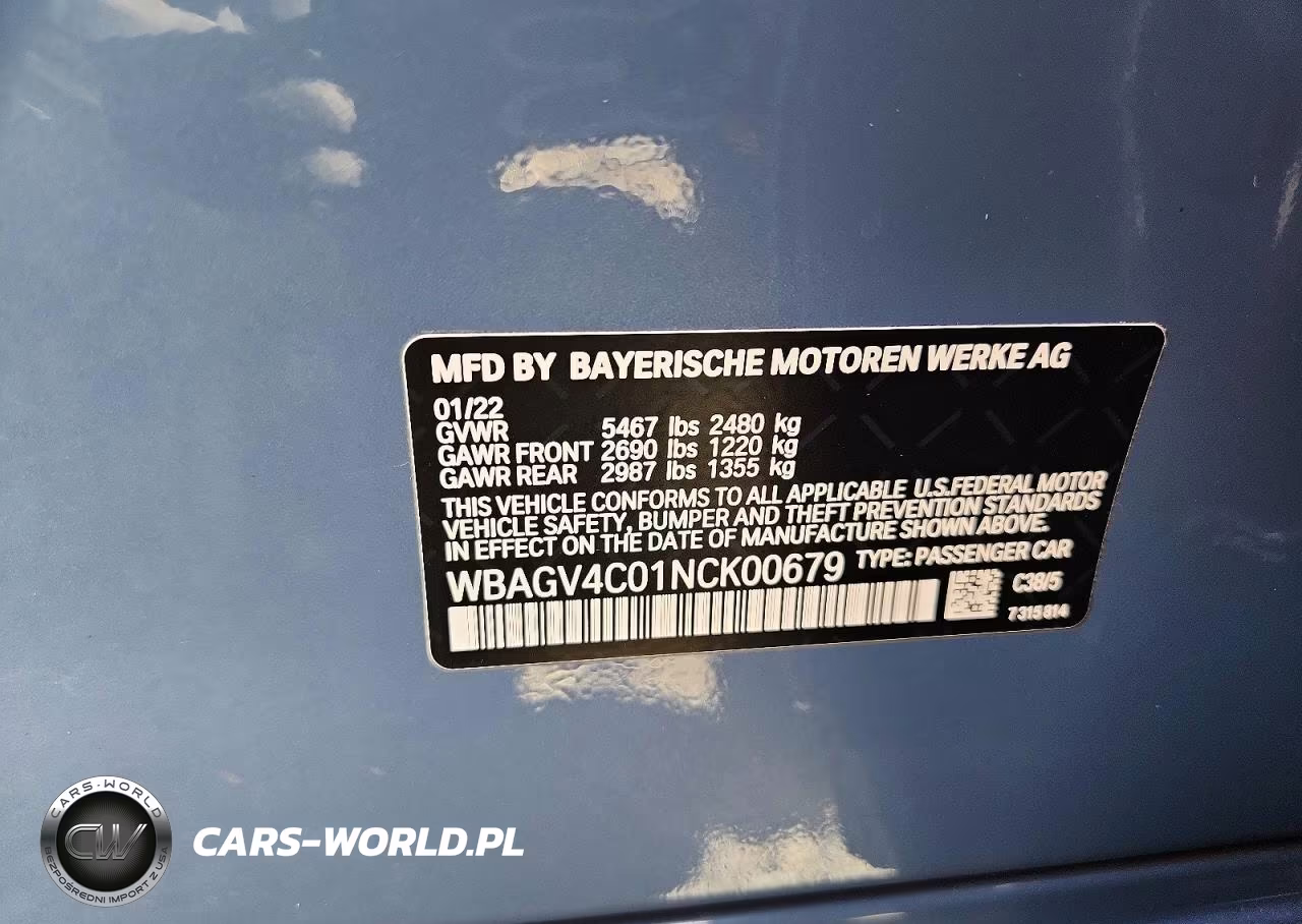 2022 BMW 840Xi VIN:WBAGV4C01NCK00679 - 12