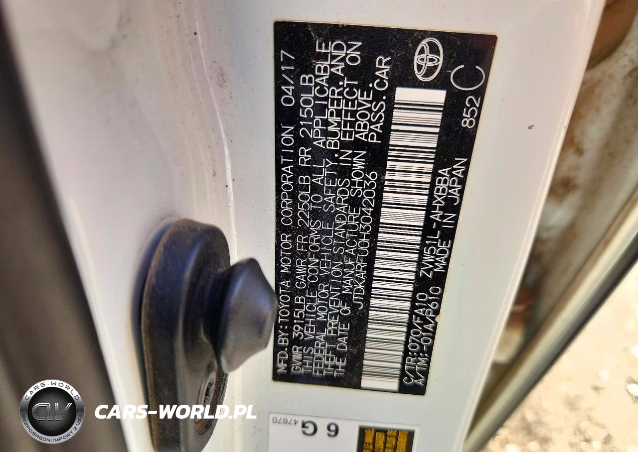 2017 Toyota Prius Two Eco VIN:JTDKARFU0H3042036 - 12