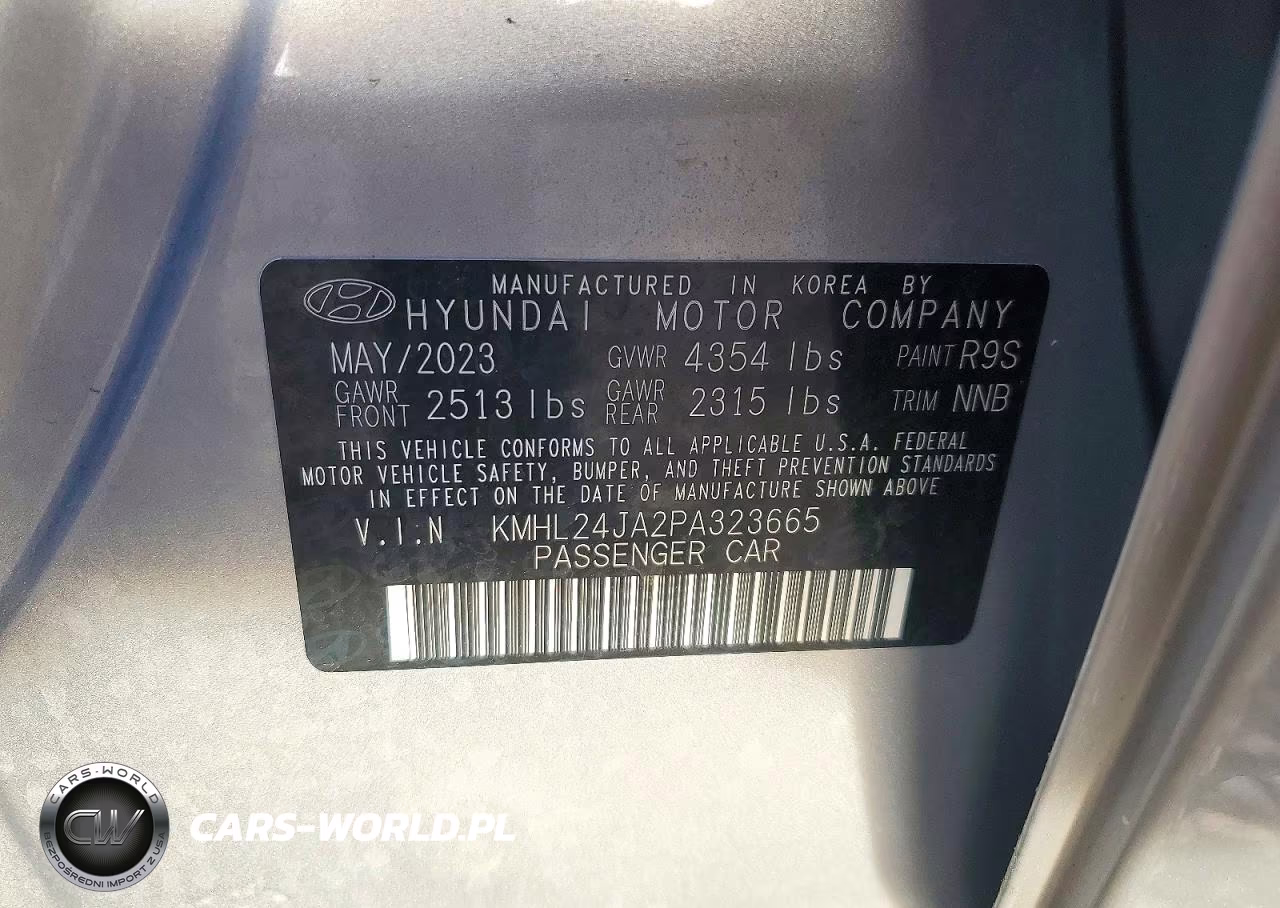 2023 Hyundai Sonata Se VIN:KMHL24JA2PA323665 - 13