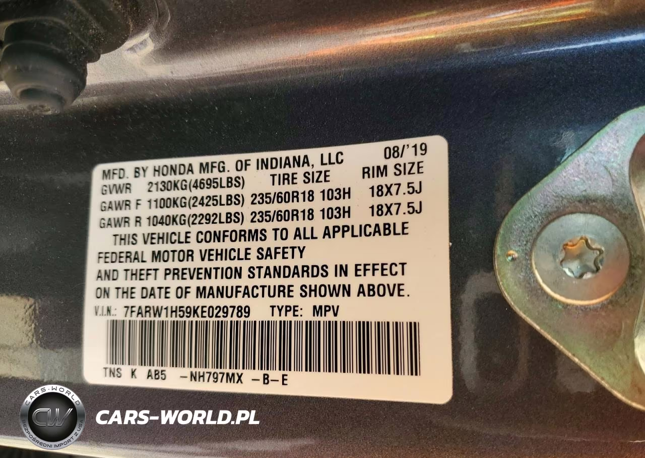 2019 Honda Cr-V Ex VIN:7FARW1H59KE029789 - 13