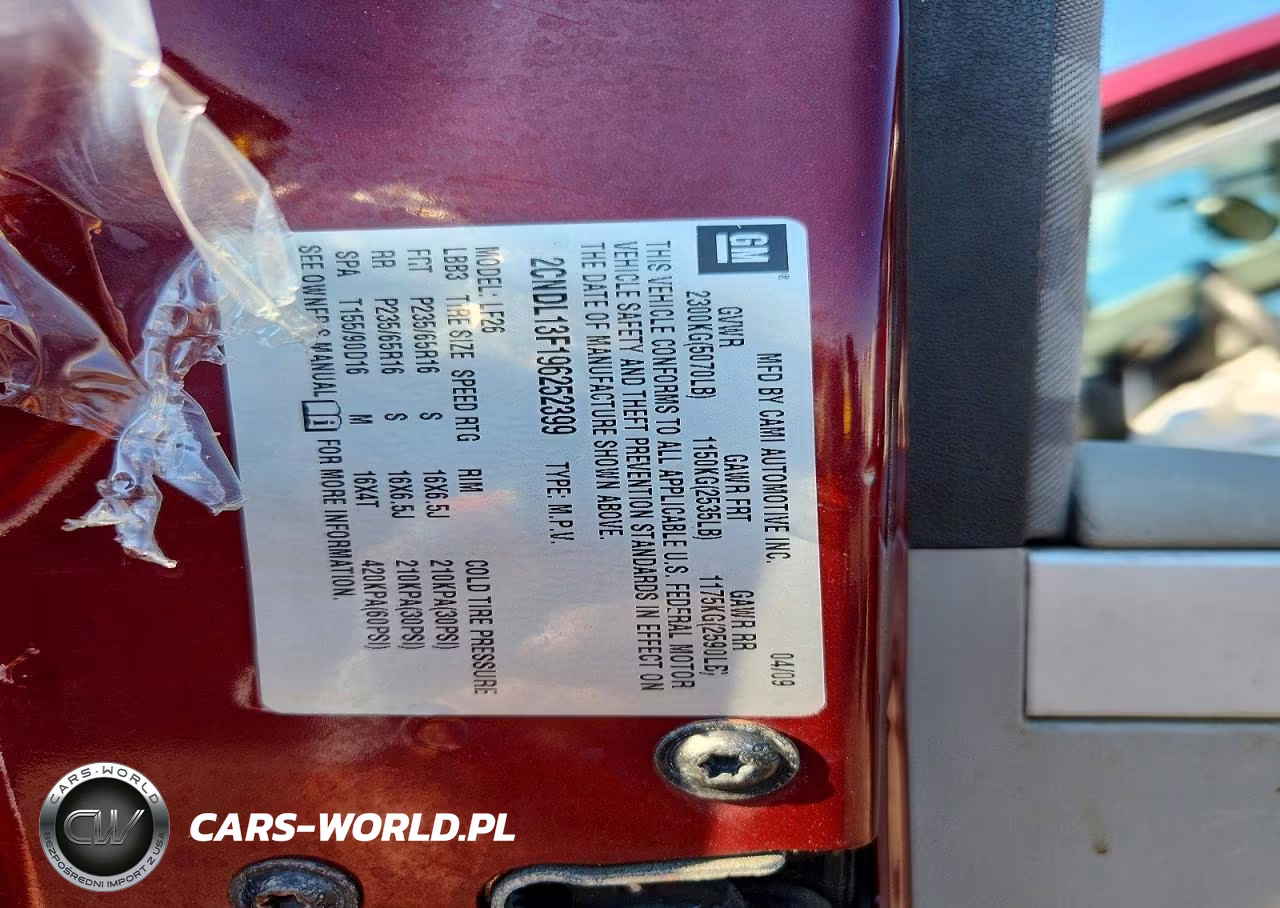 2009 Chevrolet Equinox Ls VIN:2CNDL13F196252399 - 12
