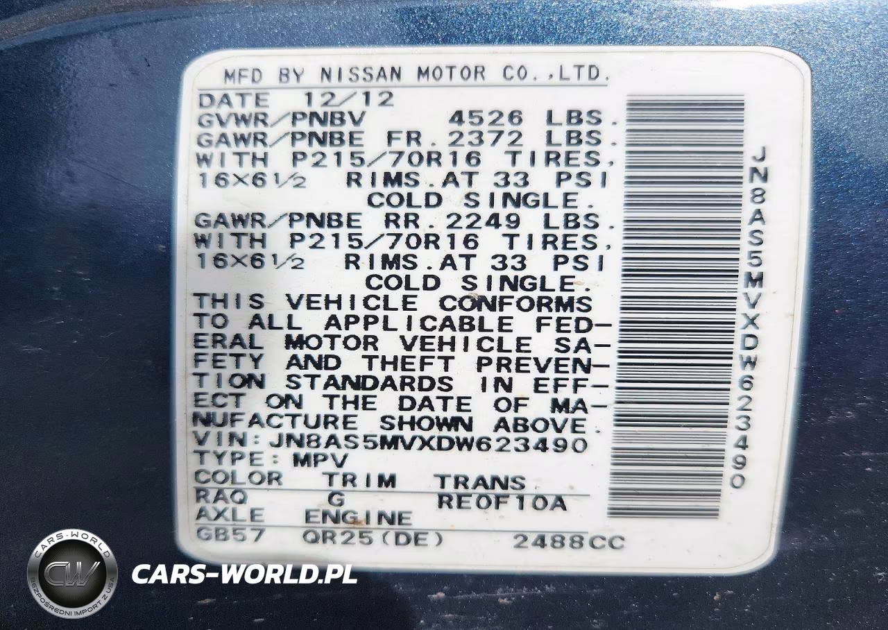 2013 Nissan Rogue S VIN:JN8AS5MVXDW623490 - 13