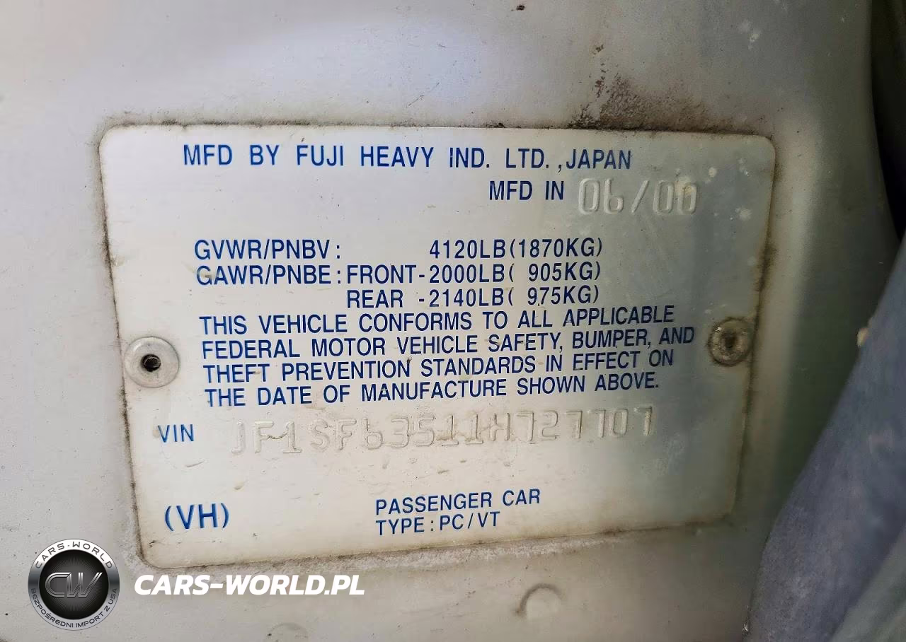 2001 Subaru Forester L VIN:JF1SF63511H727707 - 13