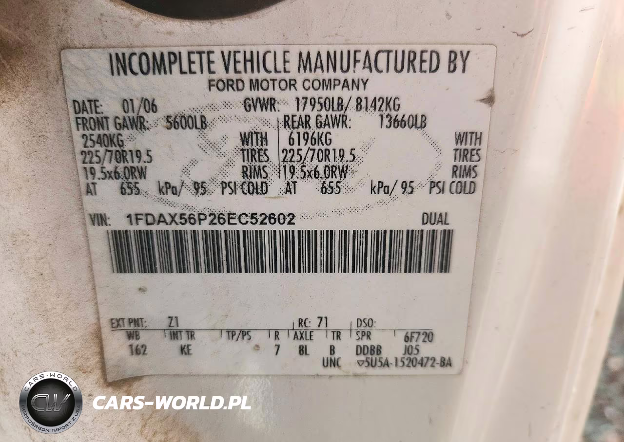2006 Ford F550 Super Duty VIN:1FDAX56P26EC52602 - 13