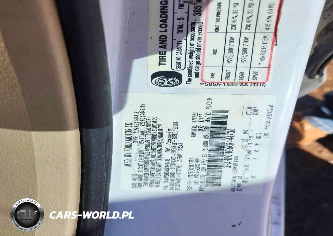 2012 Ford Fusion Se VIN:3FAHP0HG6CR444736 - 12