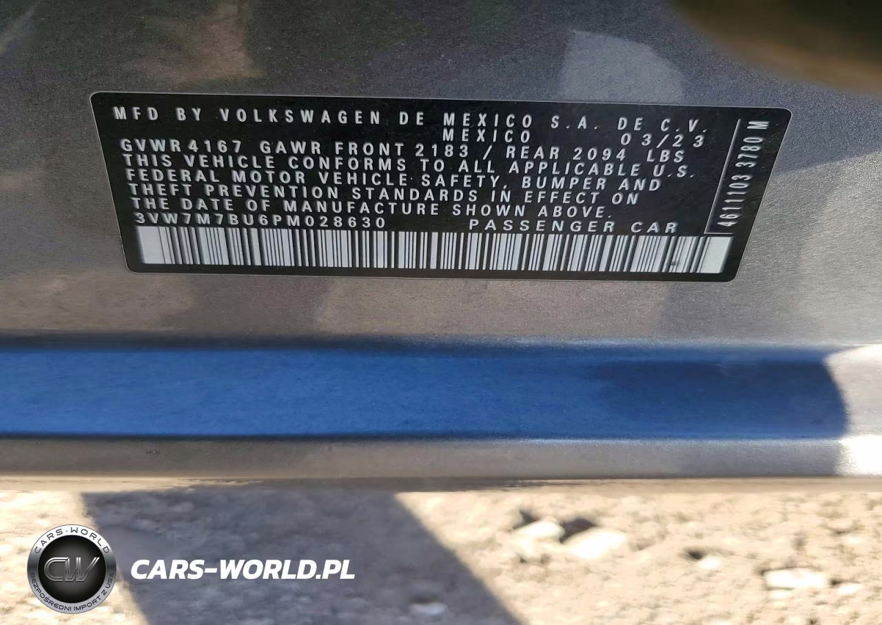 2023 Volkswagen Jetta Se VIN:3VW7M7BU6PM028630 - 12