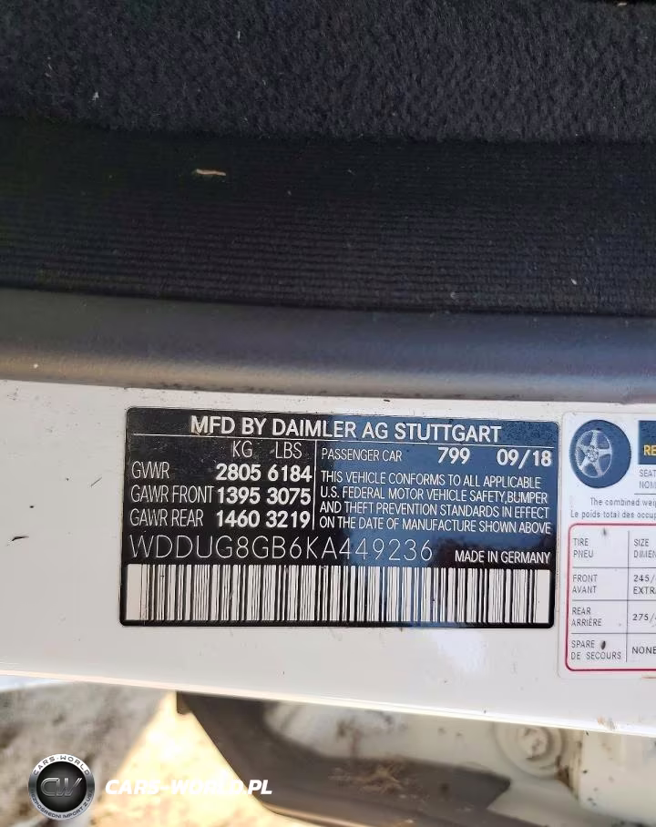 2019 Mercedes-Benz S 560 4Matic VIN:WDDUG8GB6KA449236 - 12