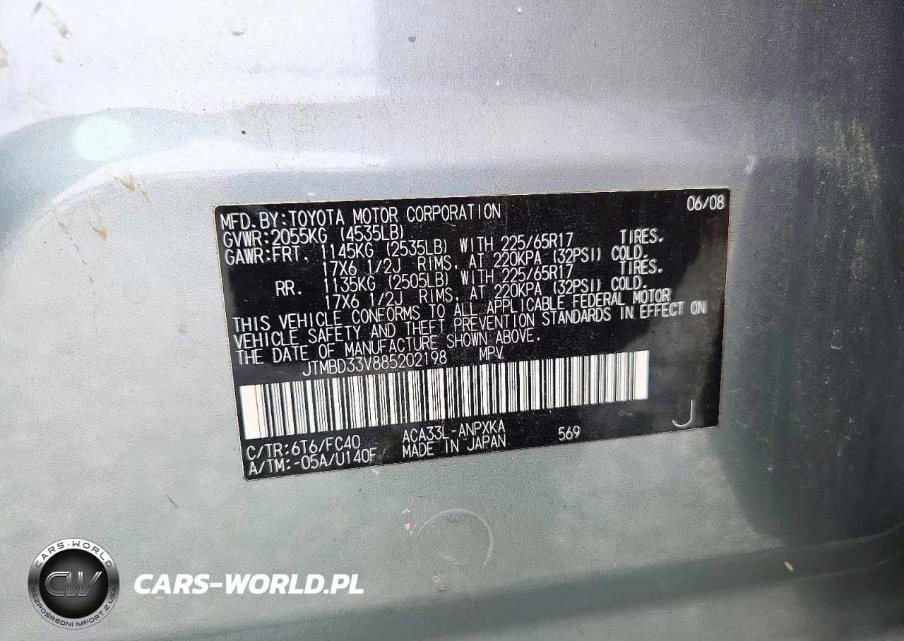 2008 Toyota Rav4 Base VIN:JTMBD33V885202198 - 13