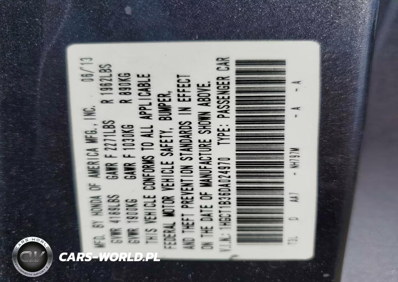 2013 Honda Accord Lx-S VIN:1HGCT1B36DA024970 - 13