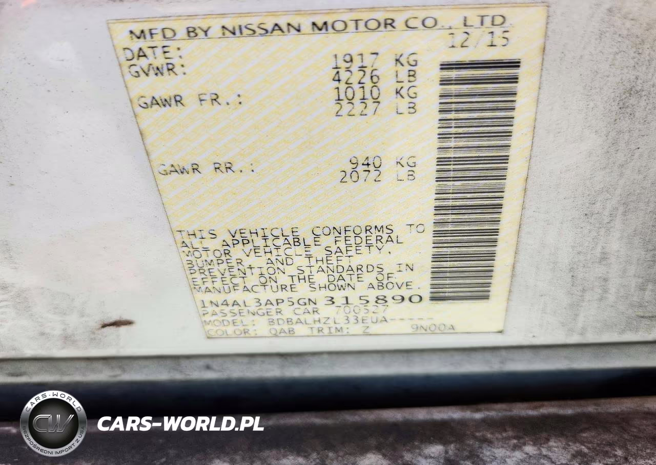 2016 Nissan Altima 2.5 Sr VIN:1N4AL3AP5GN315890 - 13