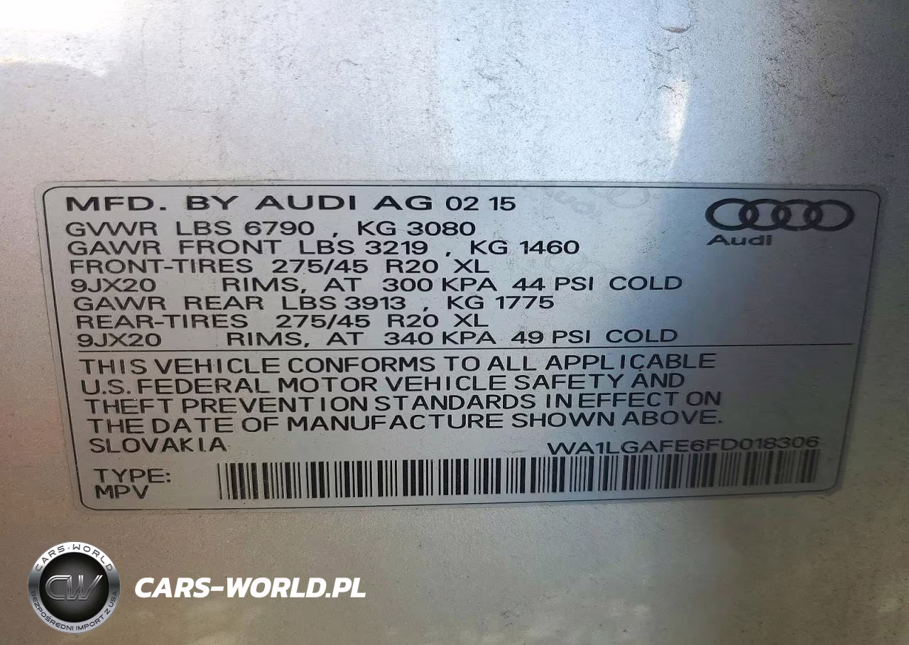 2015 Audi Q7 Premium Plus VIN:WA1LGAFE6FD018306 - 13