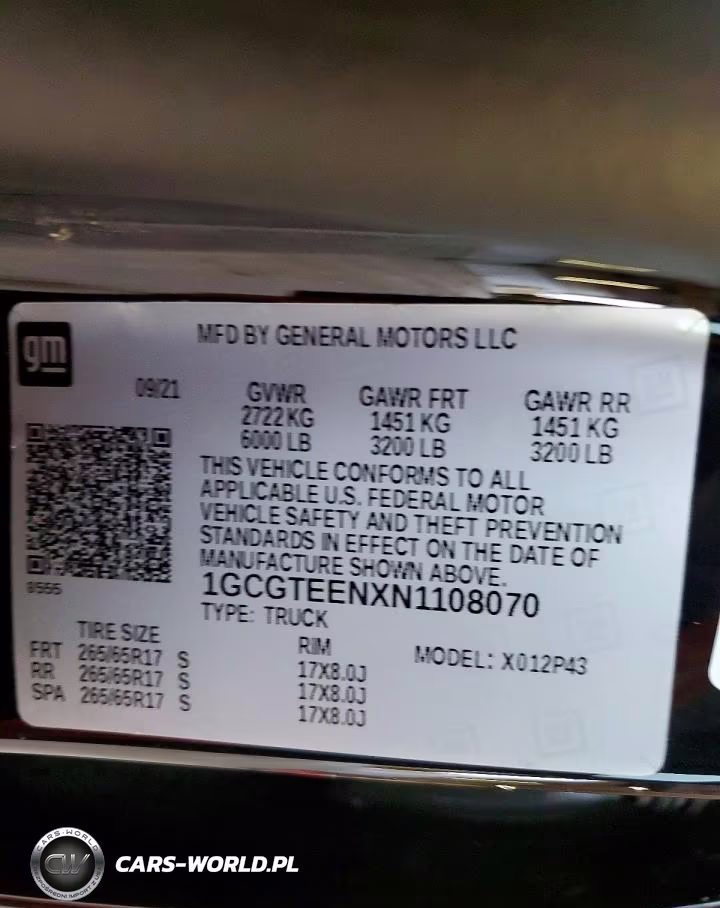 2022 Chevrolet Colorado Zr2 VIN:1GCGTEENXN1108070 - 12