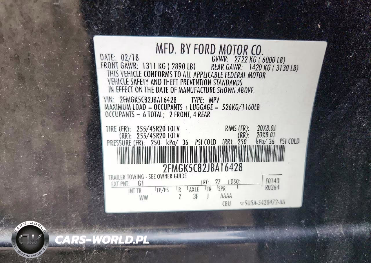 2018 Ford Flex Sel VIN:2FMGK5C82JBA16428 - 13
