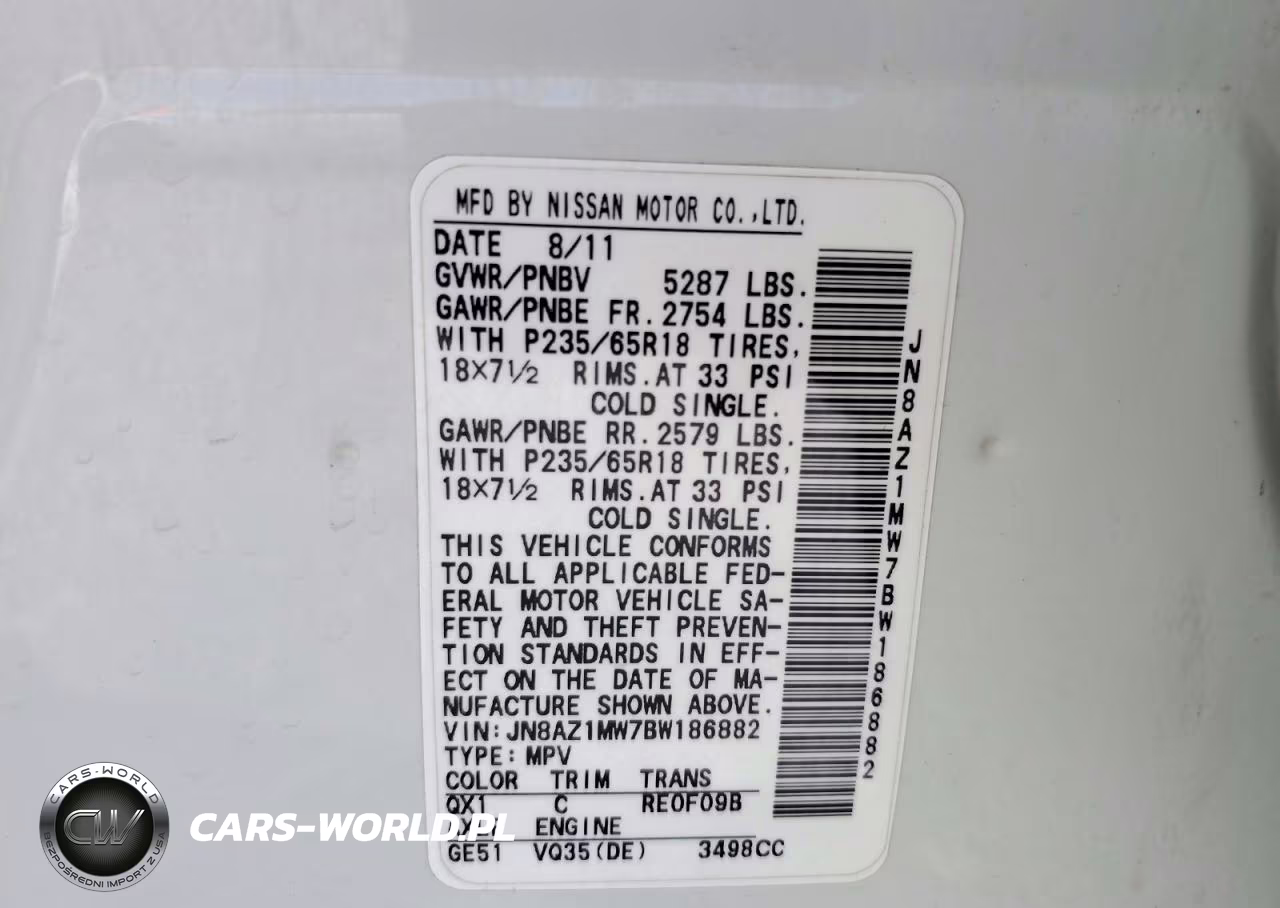 2011 Nissan Murano S VIN:JN8AZ1MW7BW186882 - 13