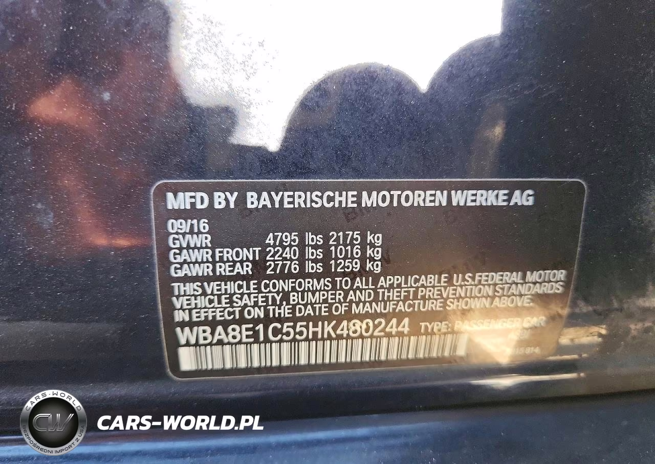 2017 BMW 330E VIN:WBA8E1C55HK480244 - 12