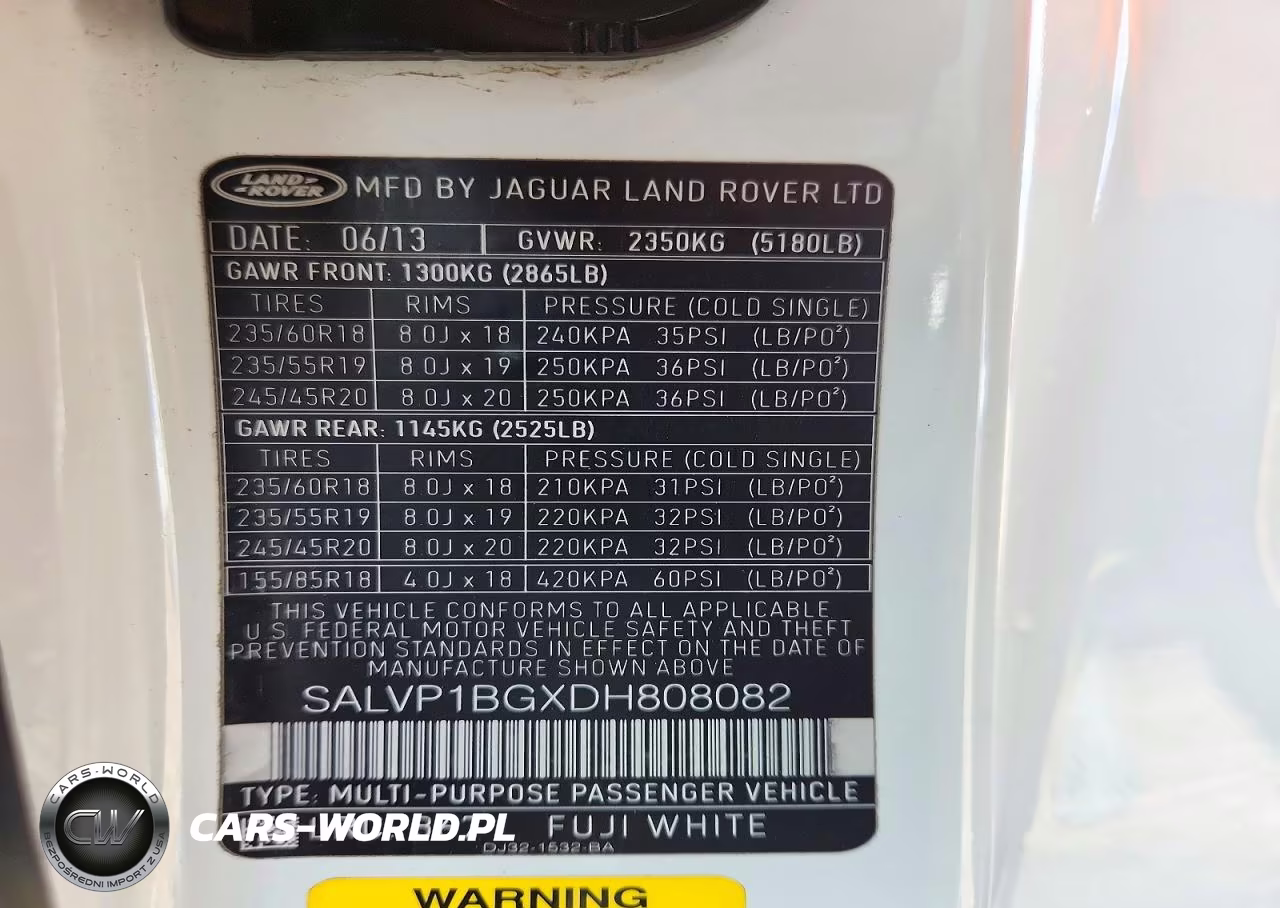 2013 Land Rover Range Rover Evoque Pure Plus VIN:SALVP1BGXDH808082 - 12