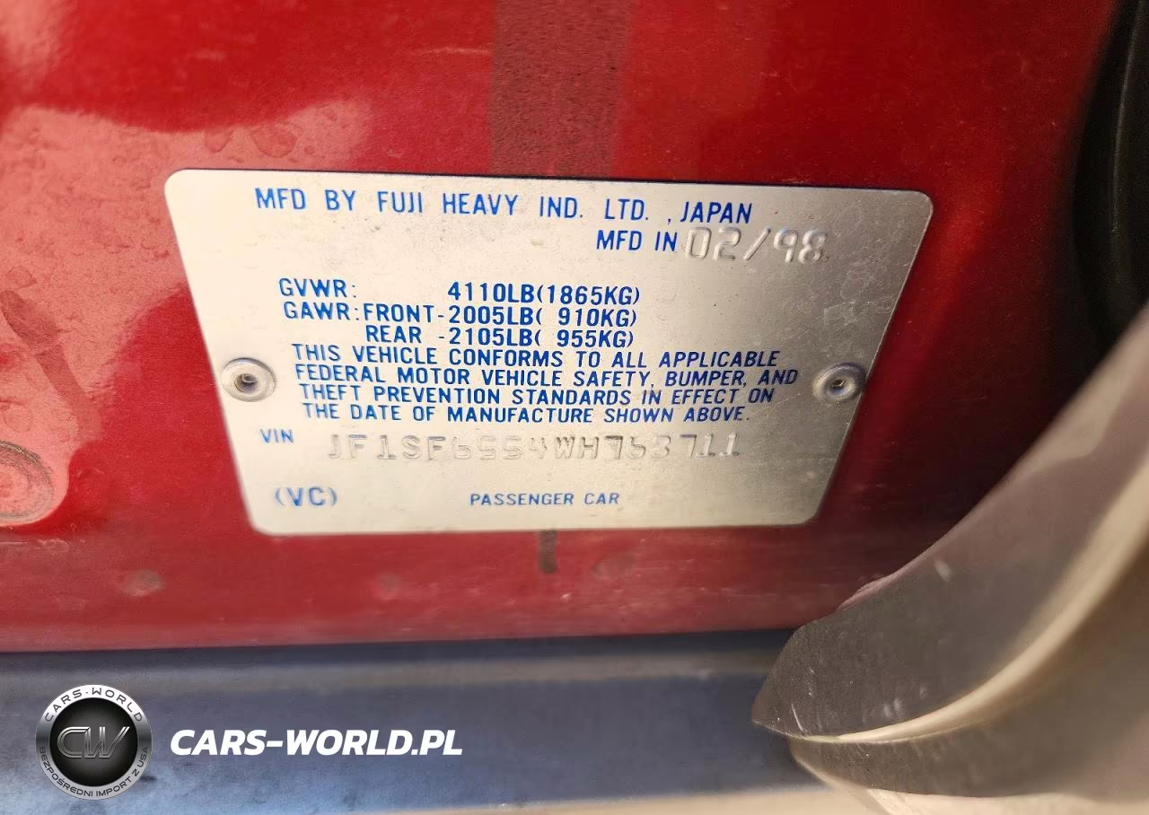 1998 Subaru Forester S VIN:JF1SF6554WH768711 - 12