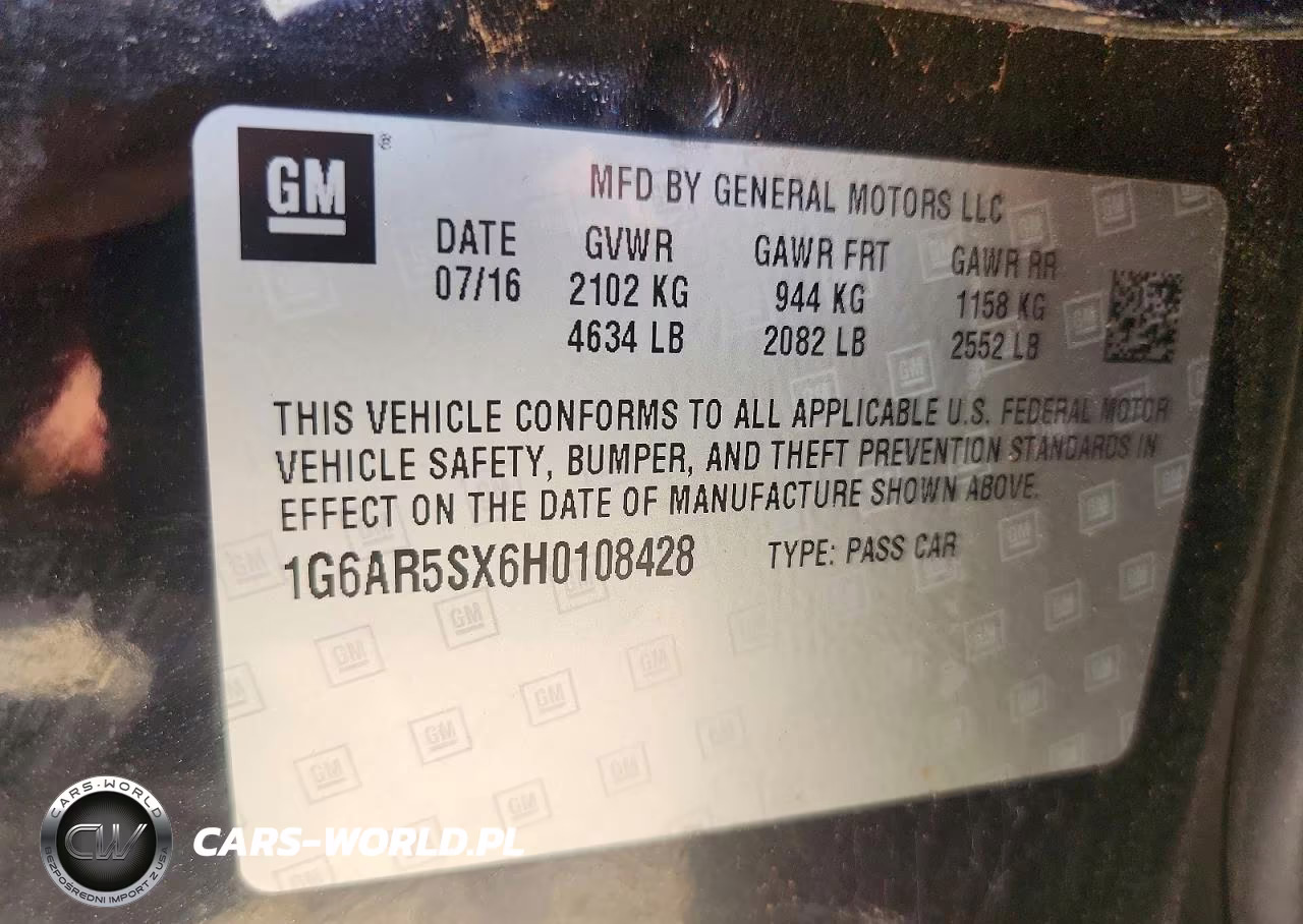 2017 Cadillac Cts Luxury VIN:1G6AR5SX6H0108428 - 12