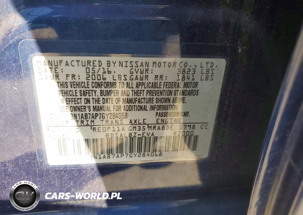 2016 Nissan Sentra S VIN:3N1AB7AP7GY284068 - 12