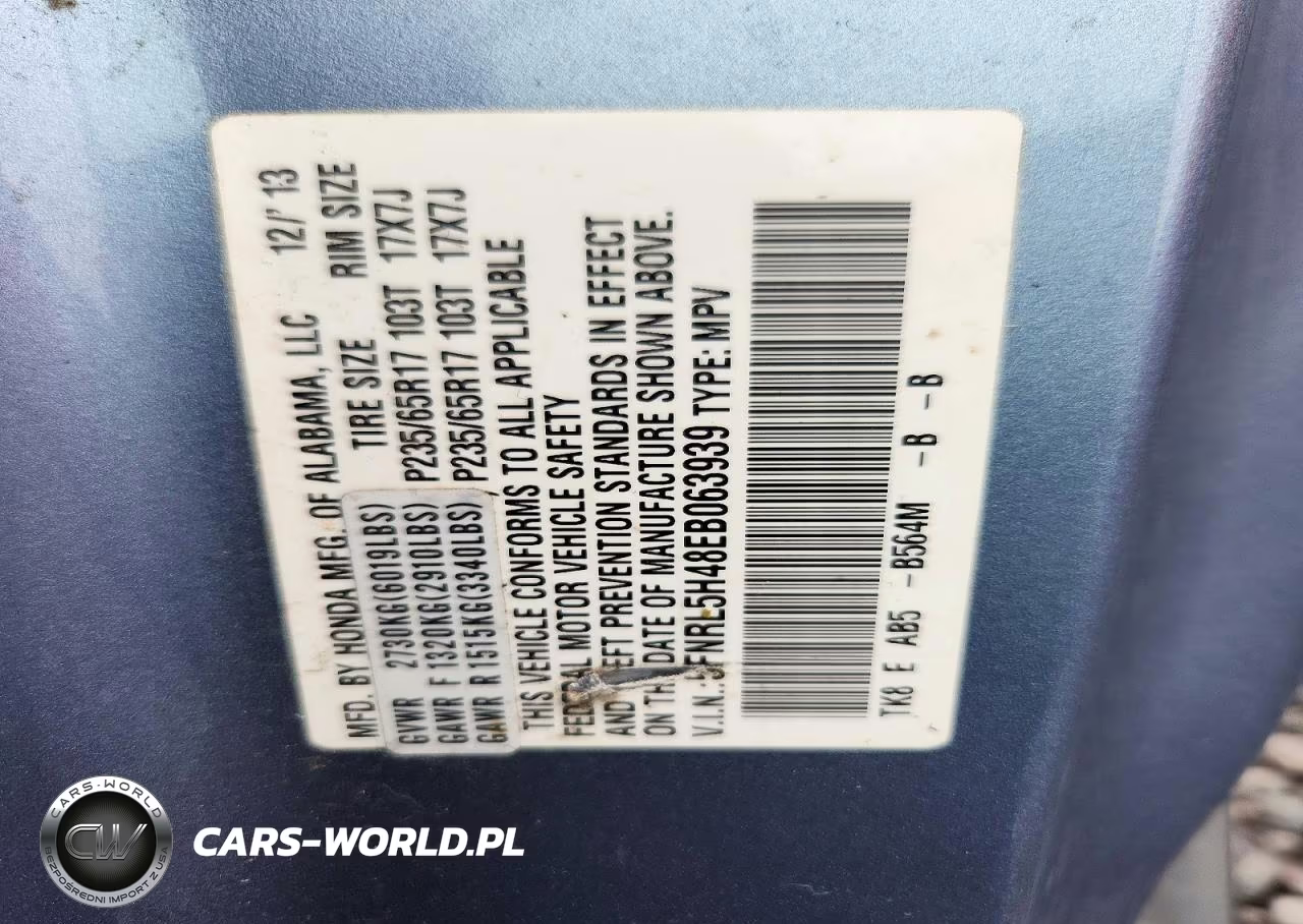 2014 Honda Odyssey Ex VIN:5FNRL5H48EB063939 - 13