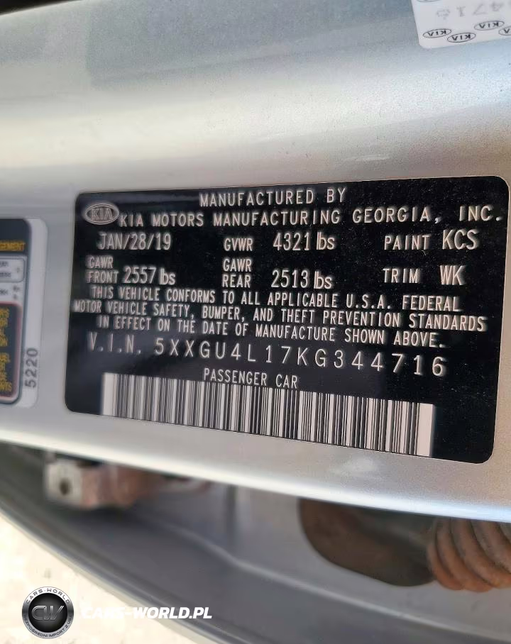 2019 Kia Optima Ex VIN:5XXGU4L17KG344716 - 12