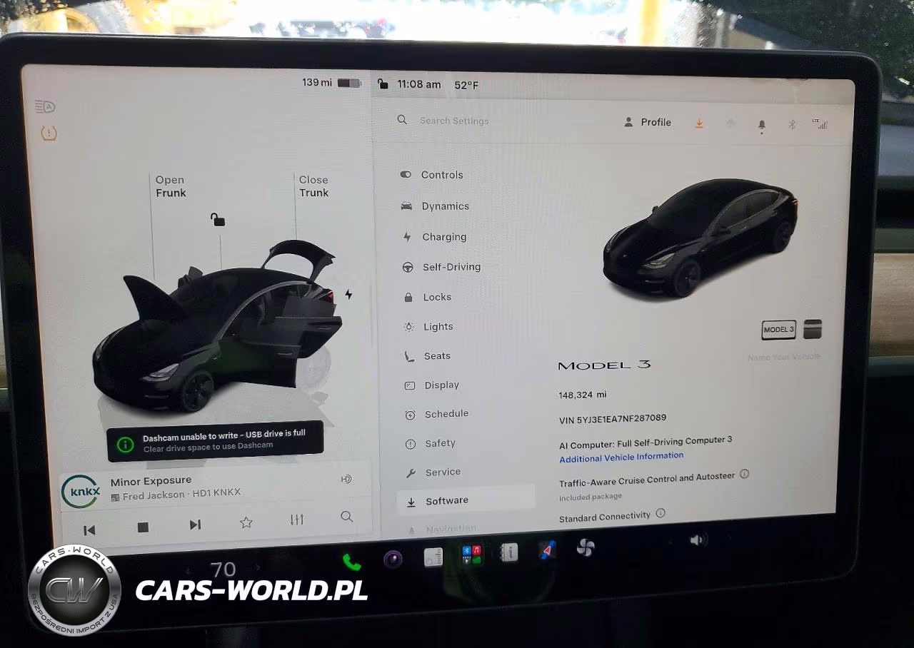 2022 Tesla Model 3 VIN:5YJ3E1EA7NF287089 - 9