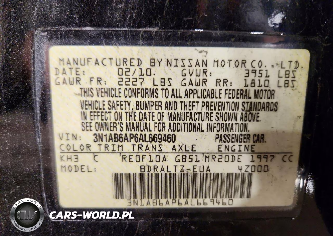 2010 Nissan Sentra 2.0 VIN:3N1AB6AP6AL669460 - 12