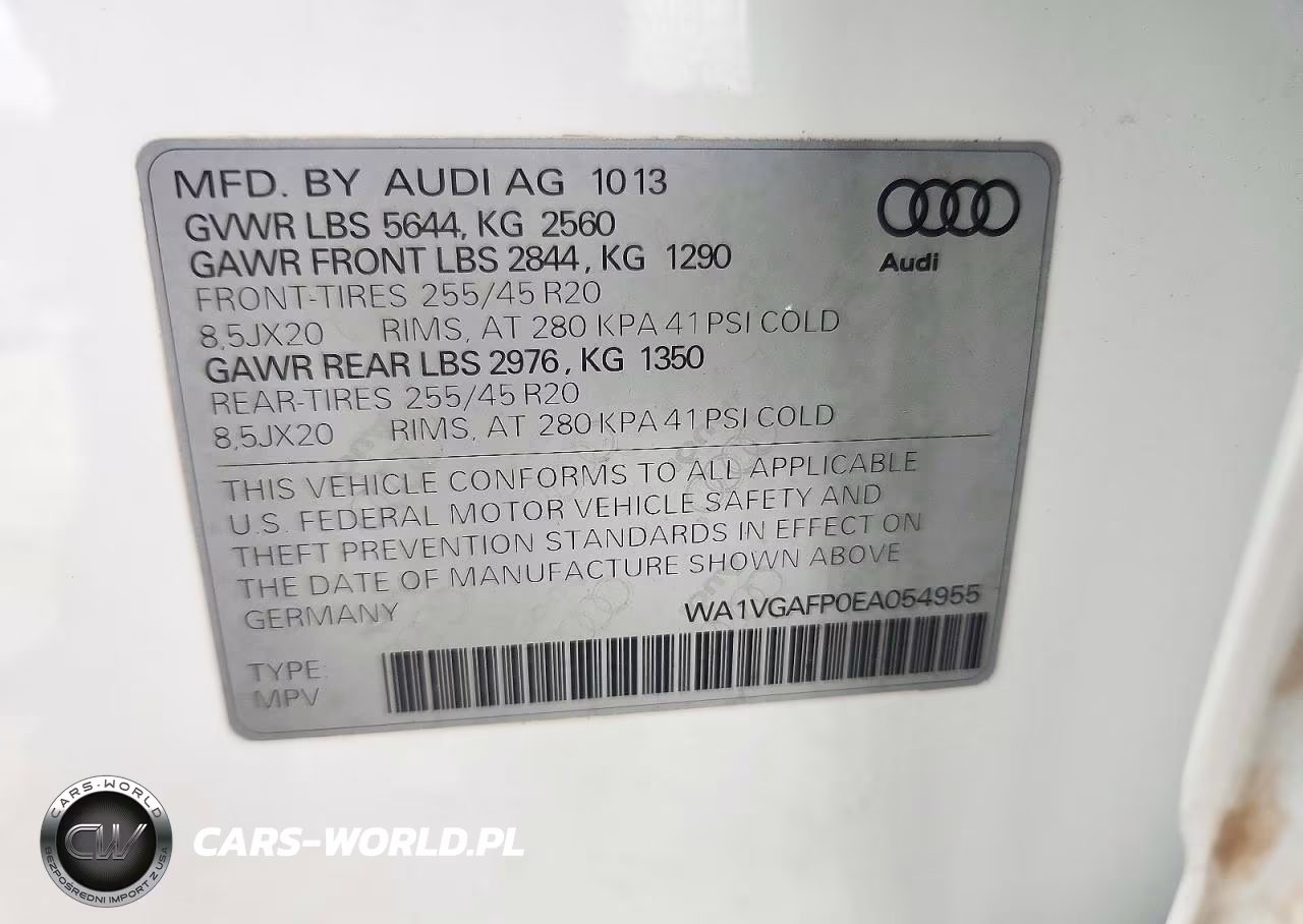 2014 Audi Sq5 Prestige VIN:WA1VGAFP0EA054955 - 13