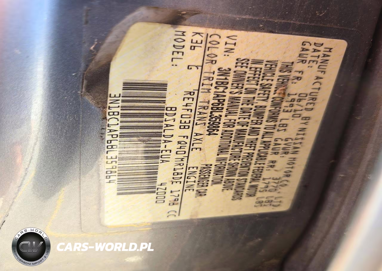 2011 Nissan Versa 1.8 S VIN:3N1BC1AP6BL359864 - 12
