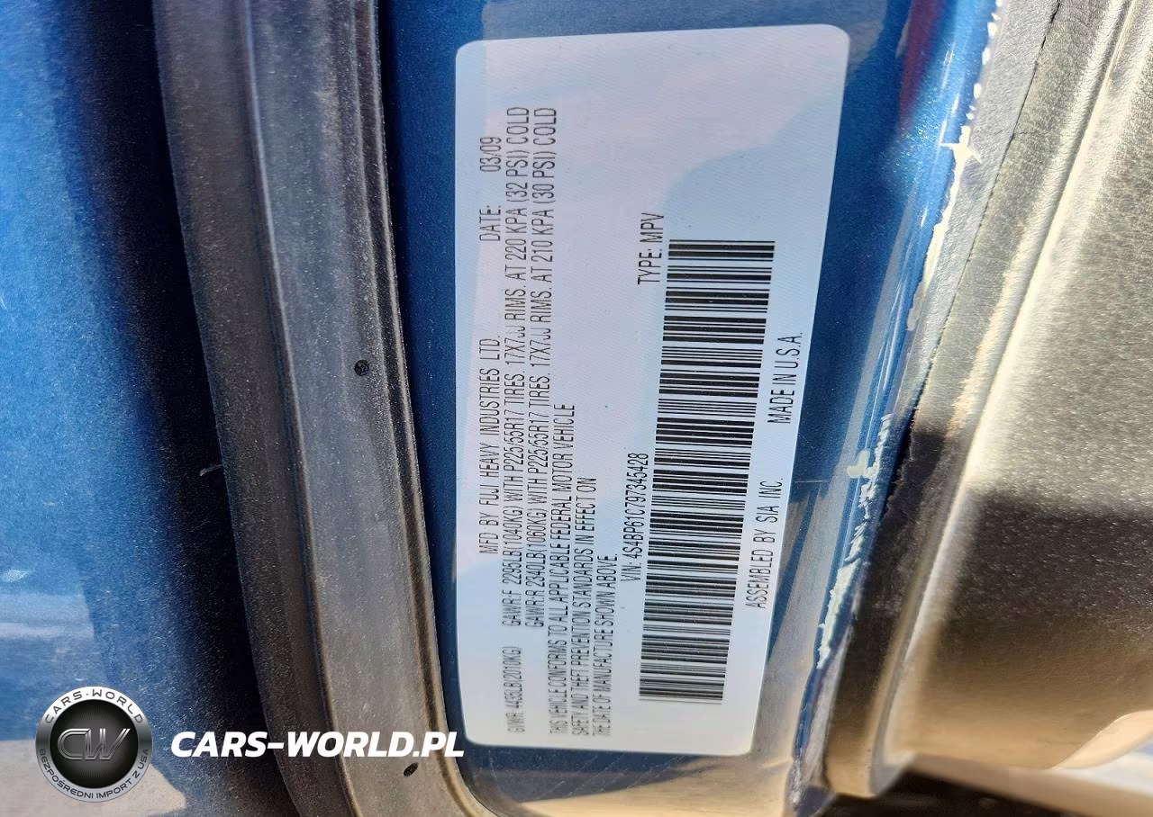 2009 Subaru Outback 2.5I VIN:4S4BP61C797345428 - 13