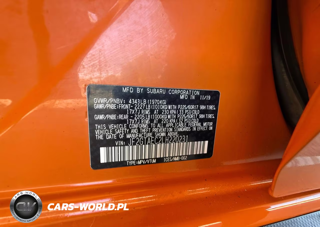 2020 Subaru Crosstrek Premium VIN:JF2GTAEC2LH220231 - 10