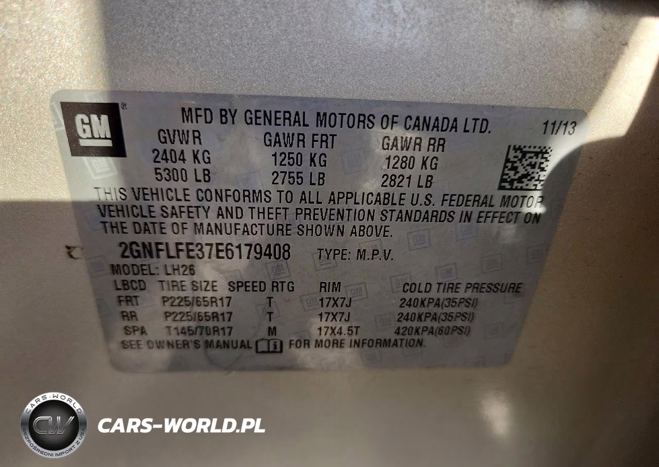 2014 Chevrolet Equinox Lt VIN:2GNFLFE37E6179408 - 13