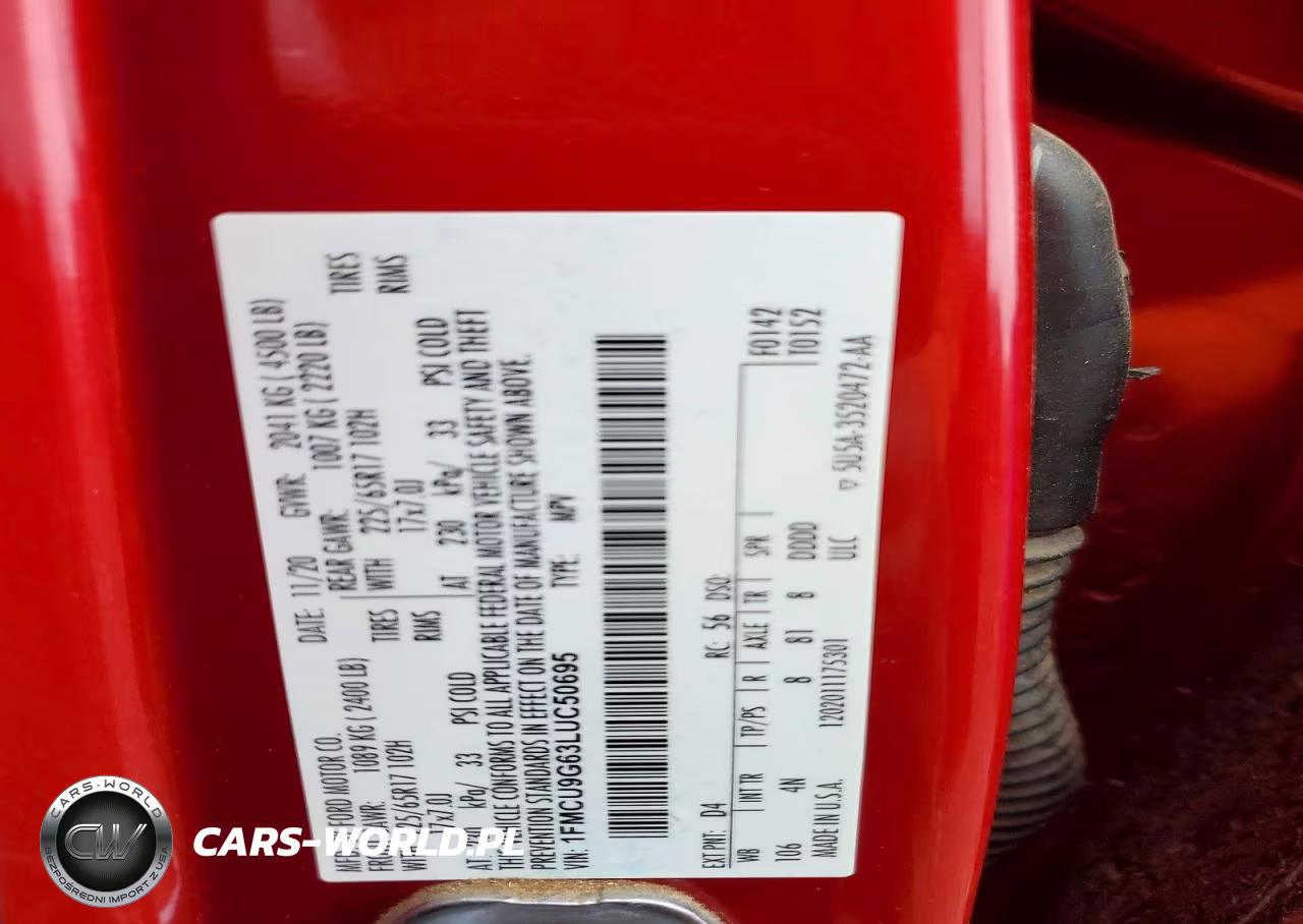2020 Ford Escape Se VIN:1FMCU9G63LUC50695 - 13