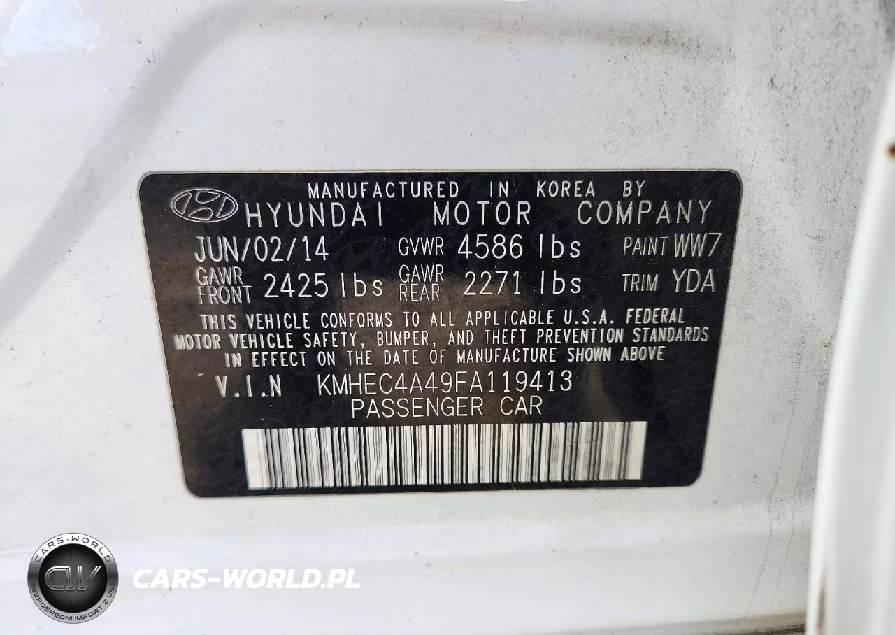 2015 Hyundai Sonata Hybrid Base VIN:KMHEC4A49FA119413 - 13