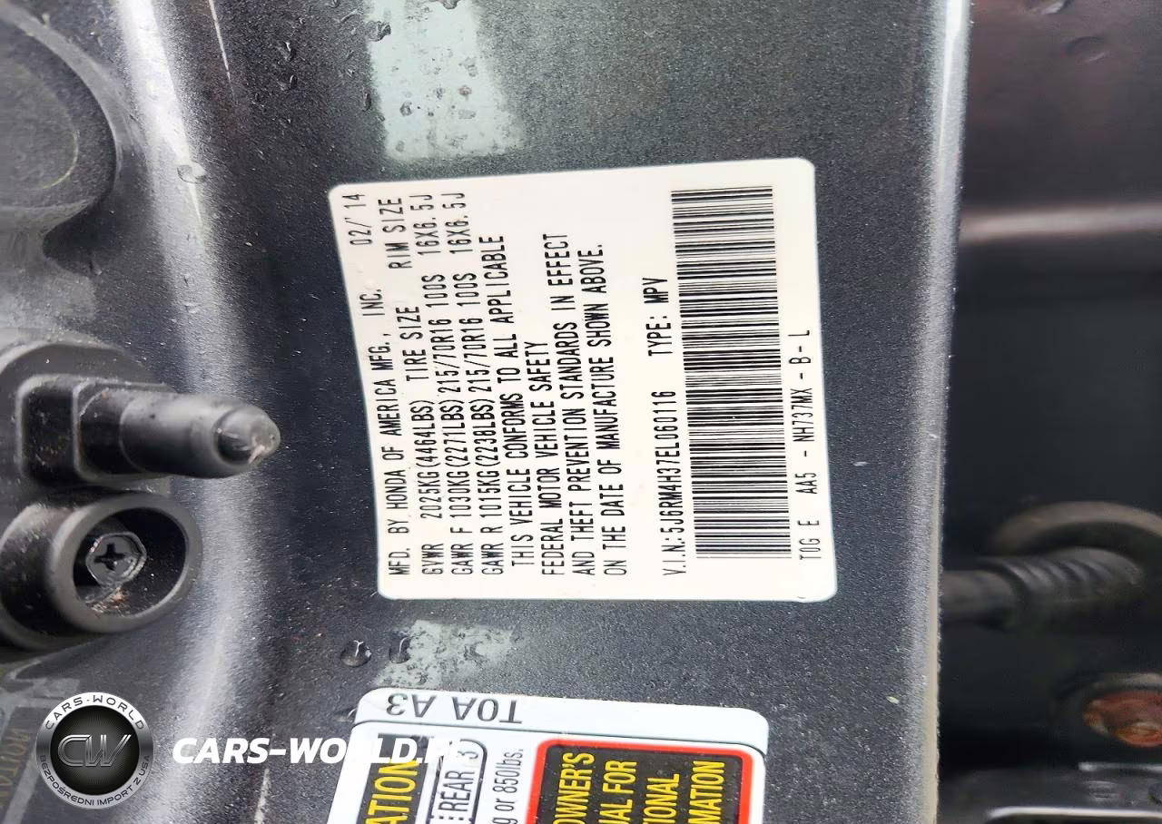 2014 Honda Cr-V Lx VIN:5J6RM4H37EL060116 - 13