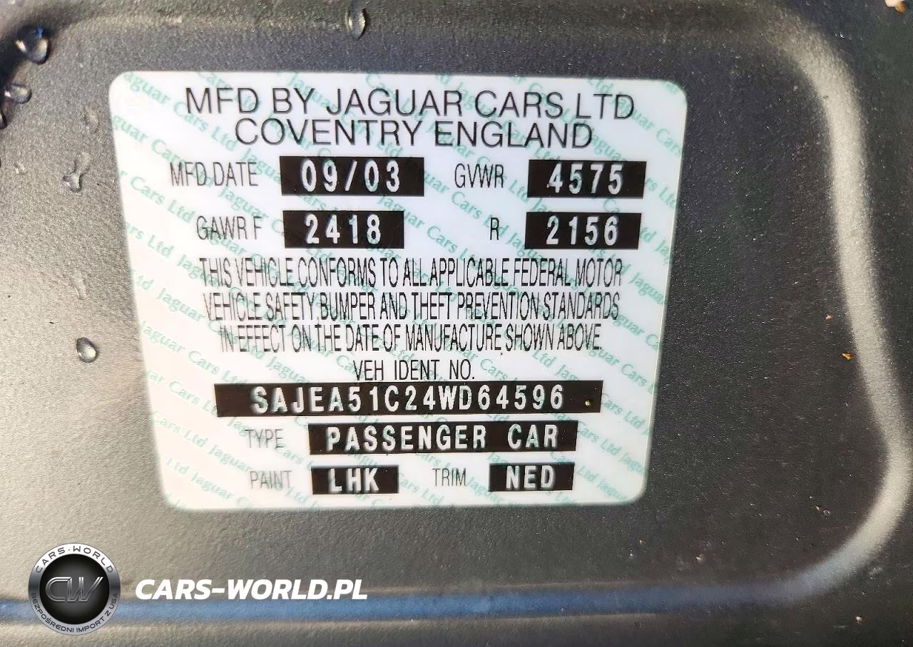 2004 Jaguar X-Type 3.0 VIN:SAJEA51C24WD64596 - 12