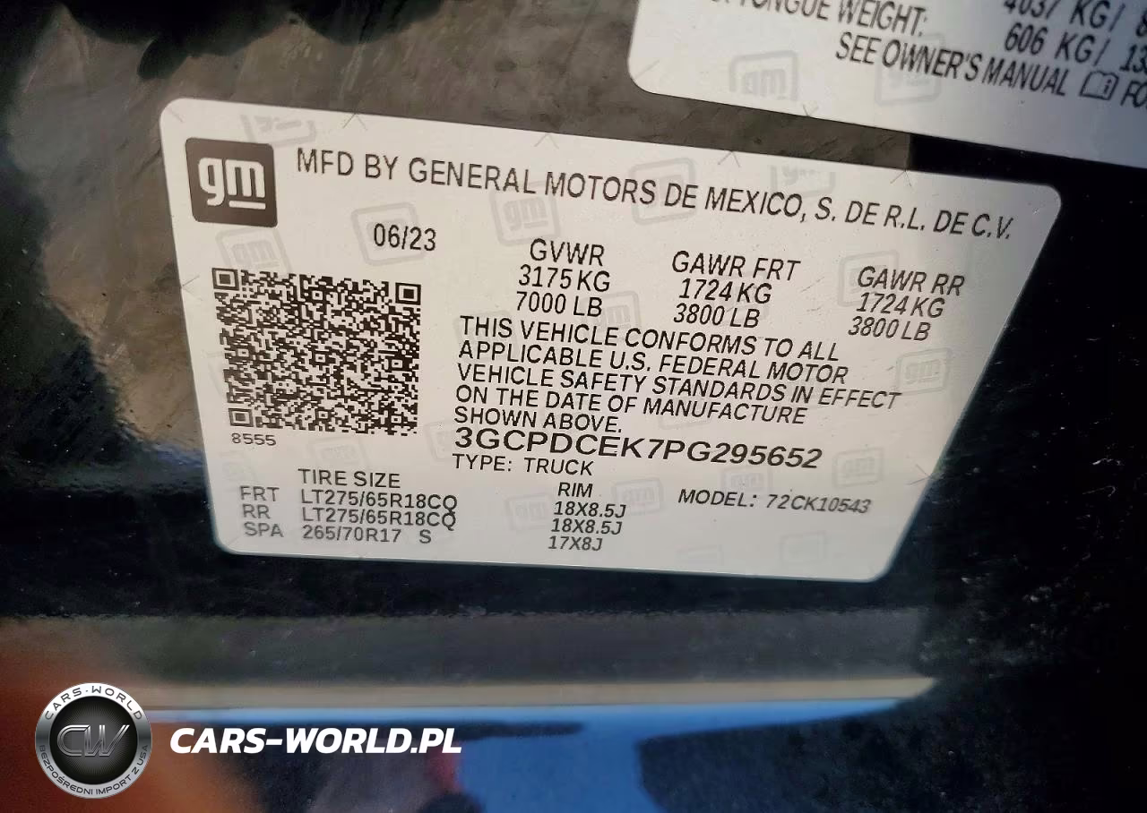 2023 Chevrolet Silverado K1500 Trail Boss Custom VIN:3GCPDCEK7PG295652 - 12